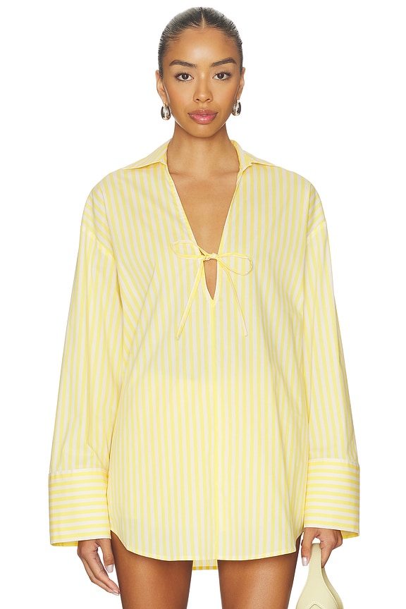 view 2 of 6 The Livia Tunic in Lemon Drop & Brule