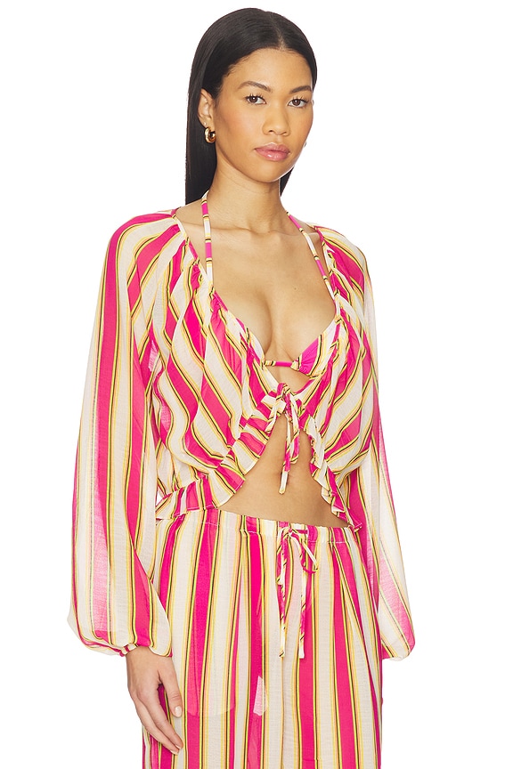 view 2 of 4 The Seraphina Top in South Beach Stripe
