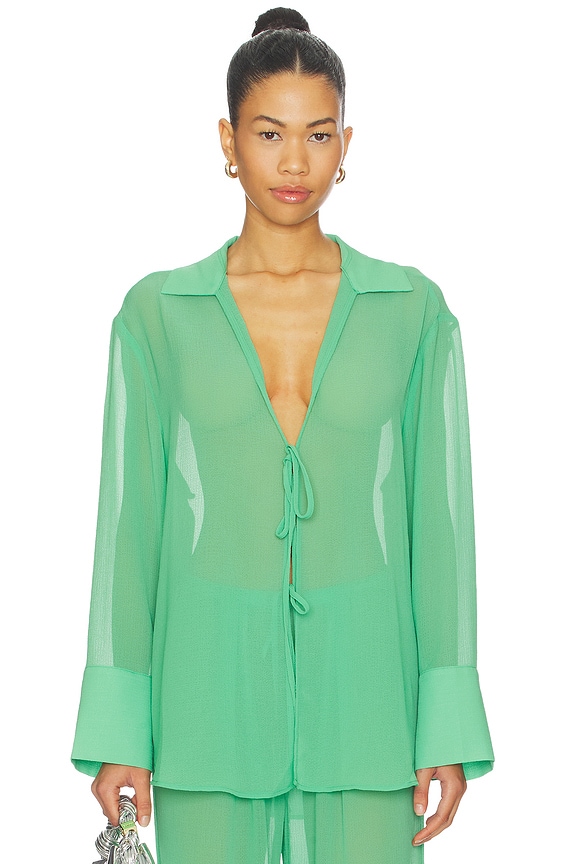 view 1 of 4 The Jaclyn Tunic in Turtle Green