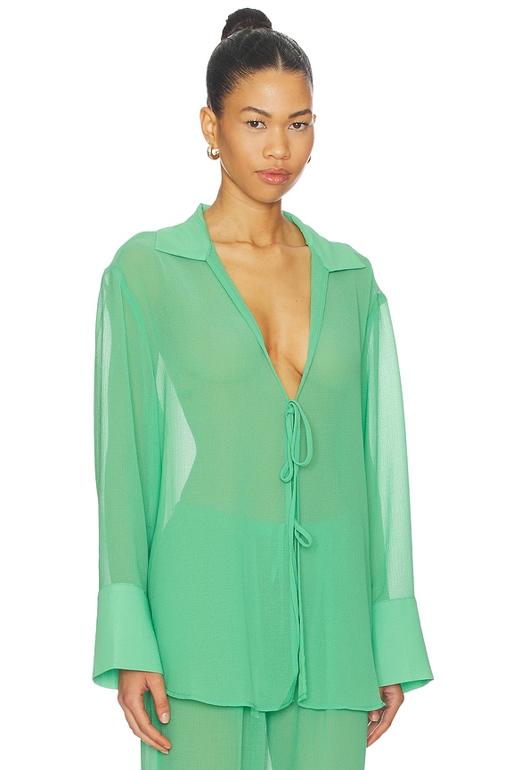 view 2 of 4 The Jaclyn Tunic in Turtle Green