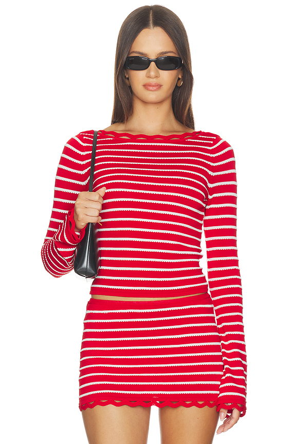 view 1 of 6 The Penelope Top in Lipstick Red