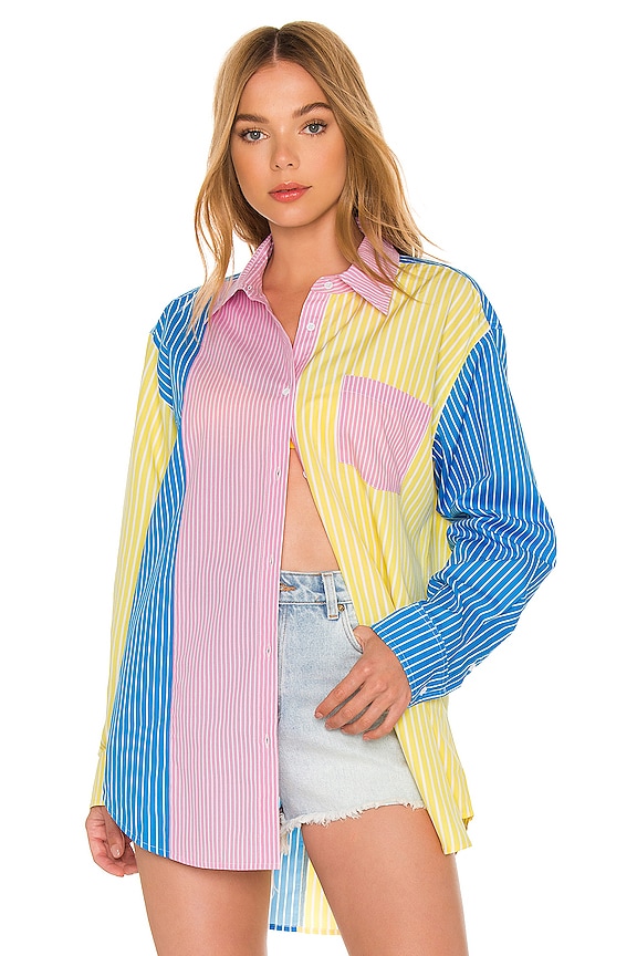 view 1 of 4 TÚNICA OXFORD in Lemon Zest Stripe, Watermelon Stripe & Poolside Stripe