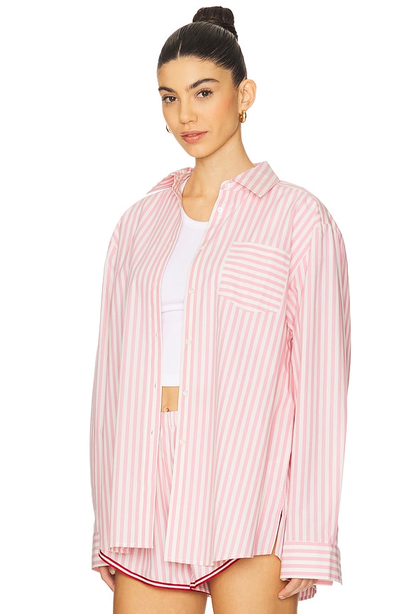 view 2 of 5 The Avril Button Down in Taffy Stripe