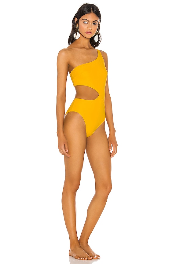 view 2 of 3 Claudia One Piece in Saffron Yellow