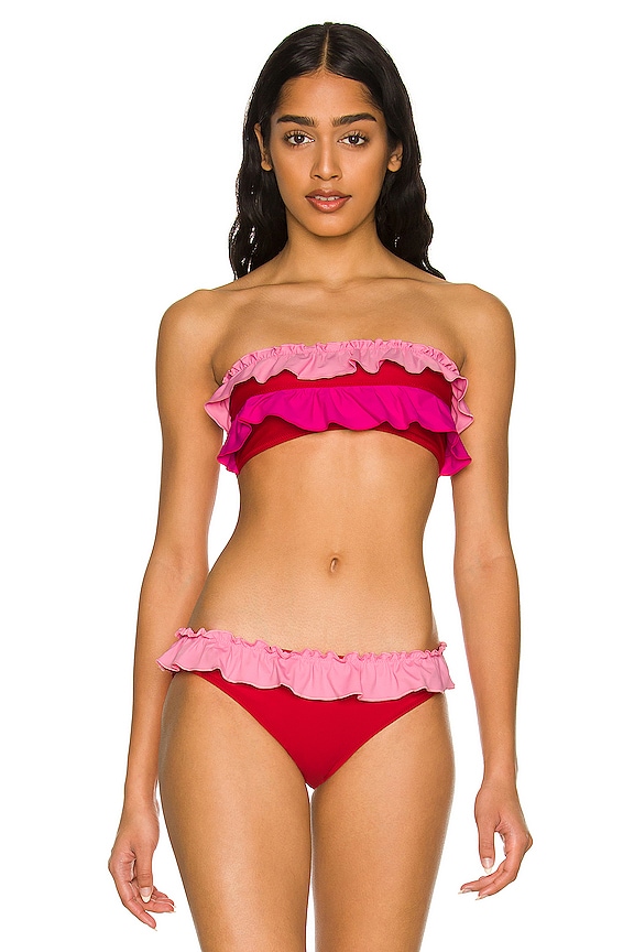 view 1 of 4 The Kaia Bikini Top in Colorblock