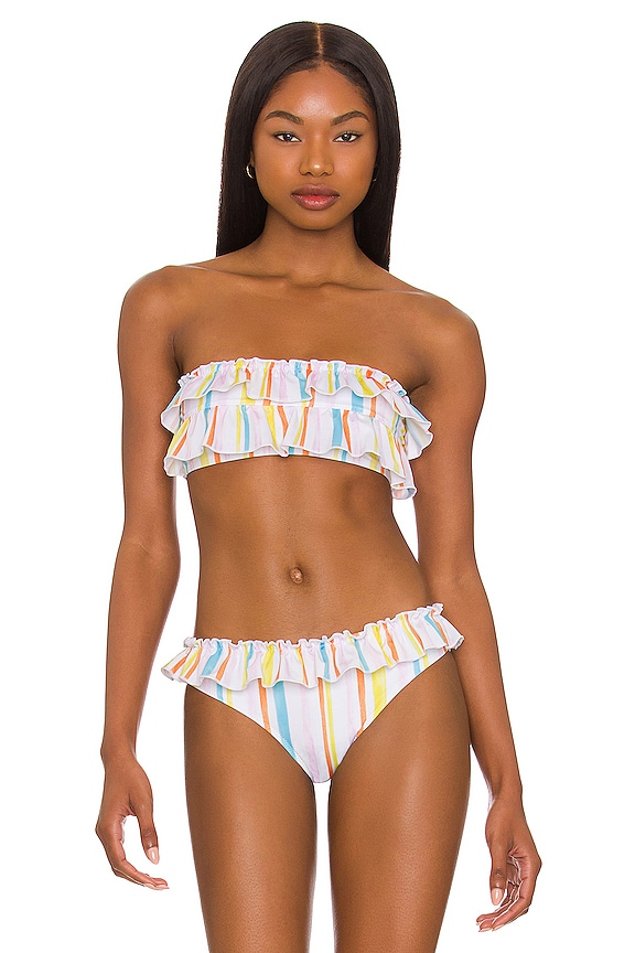 view 1 of 4 The Kaia Bandeau Top in Watercolor Stripe