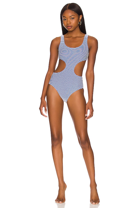 view 1 of 4 The Sarah One Piece in Lapis Stripe