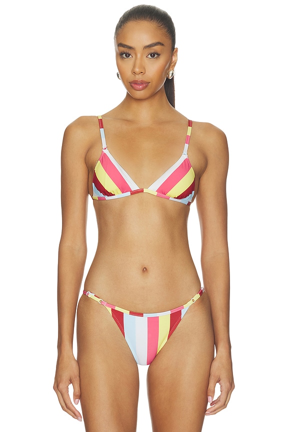 view 1 of 4 TOP BIKINI TRIANGULAR THE LULU in Symi Stripe