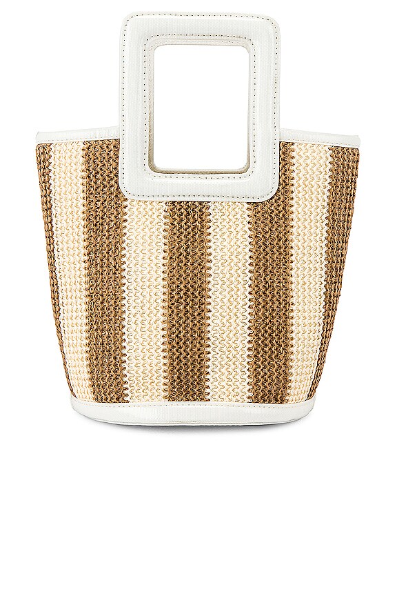 view 2 of 5 Pookie Crochet Tote in Sand & White Stripe
