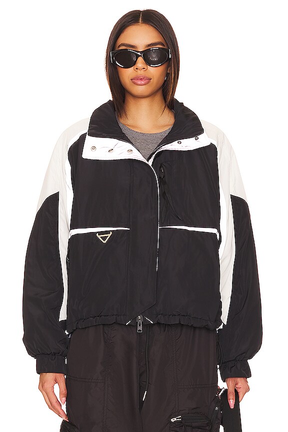 view 2 of 5 Esme Anorak in Black, Soft White & Reflective