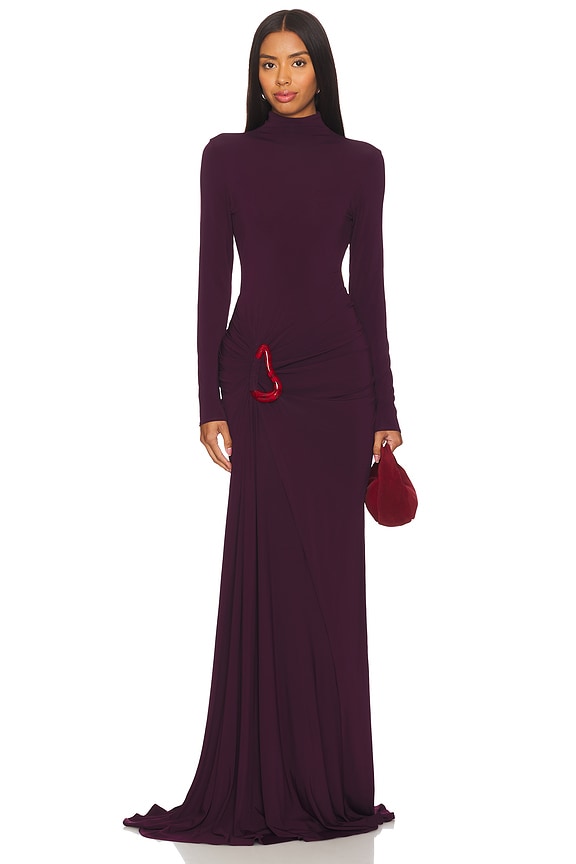 view 1 of 4 Lena Dress in Burgundy