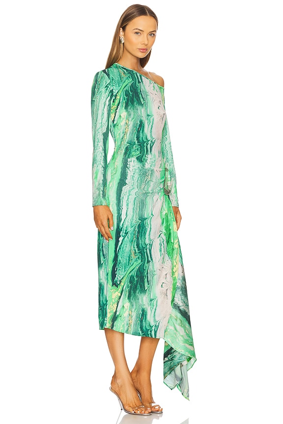 view 2 of 4 Tahia Dress in Green Marble