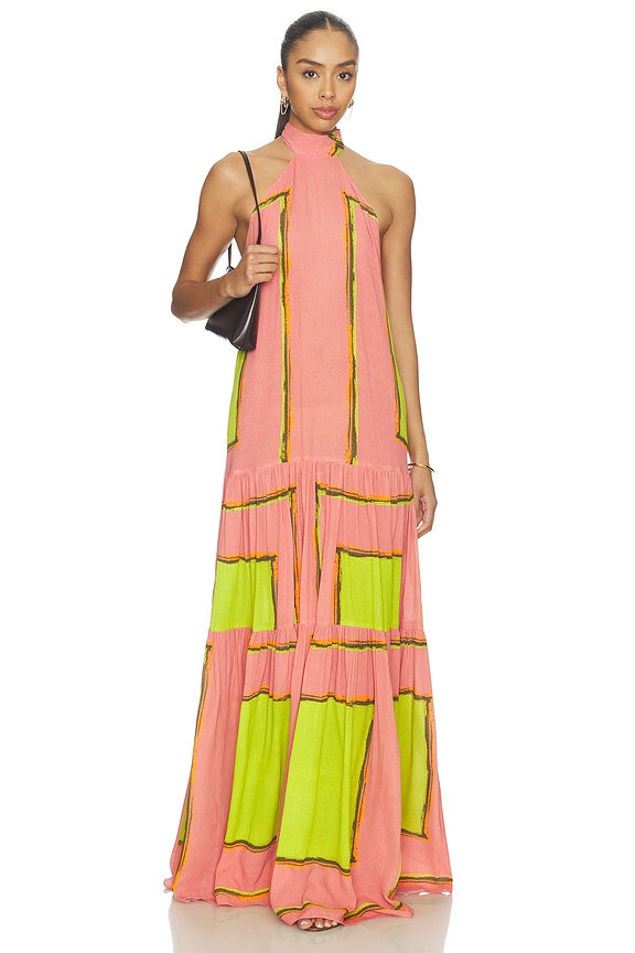 view 1 of 3 VESTIDO DORELIA in Neon Blossom