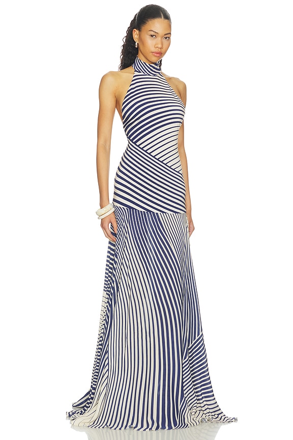 view 2 of 4 VESTIDO LEONORE  in Blue Stripes