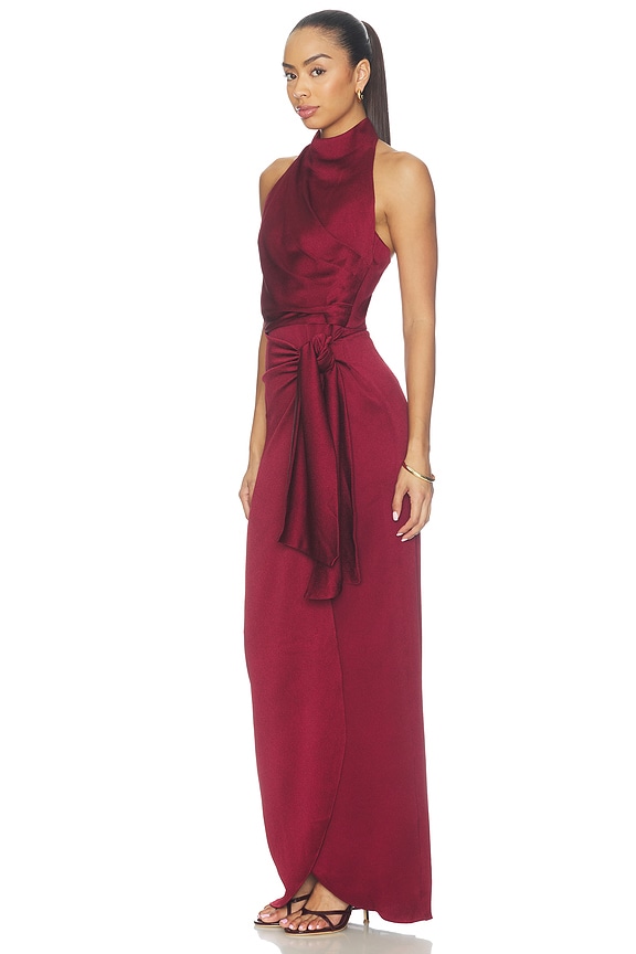 view 2 of 3 Davinia Dress in Burgundy