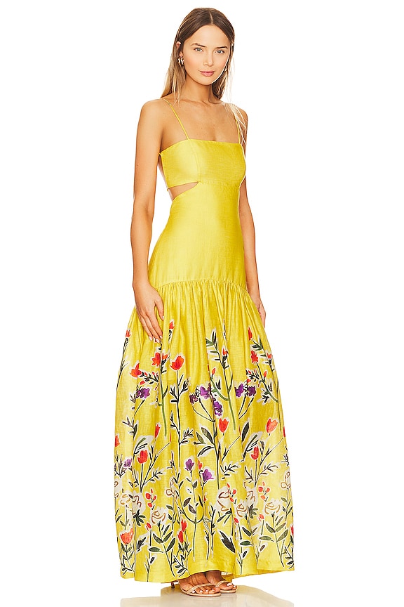 view 2 of 3 MAXIVESTIDO SHANNON in Golden Wildflower