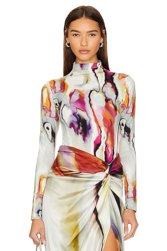 view 2 of 6 Olante Bodysuit in Iridescent Marble