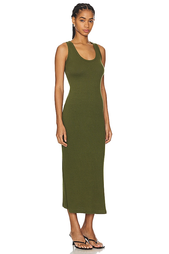 view 2 of 3 Roxanne Scoop Neck Dress in Olive