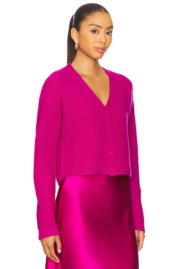view 2 of 4 Bianco Cropped Cardigan in Magenta