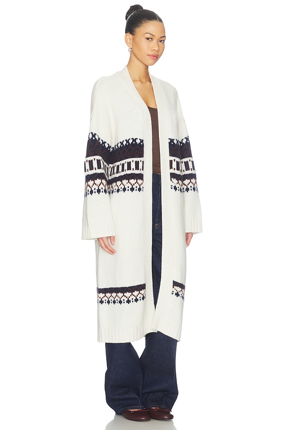 view 2 of 3 Cedar Fairisle Duster in Gardenia Fairisle