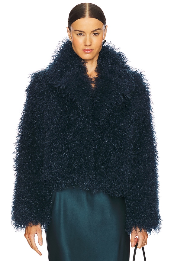 view 2 of 5 Shae Faux Fur Coat in Compass