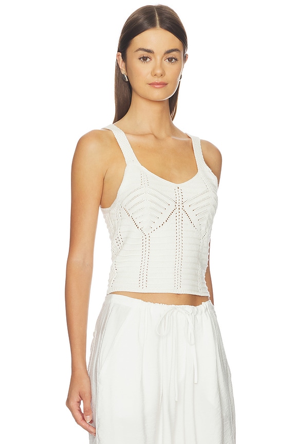 view 2 of 5 Thea Scoop Neck Tank in Gardenia