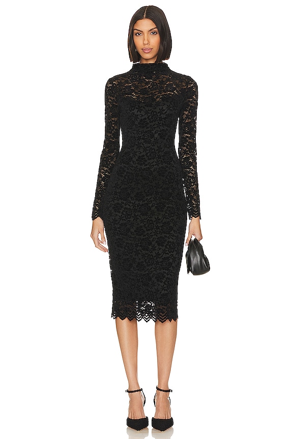 view 1 of 3 VESTIDO MIDI VIVIENNE in Black