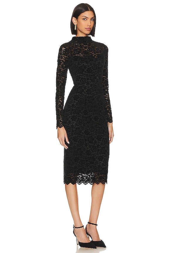 view 2 of 3 VESTIDO MIDI VIVIENNE in Black