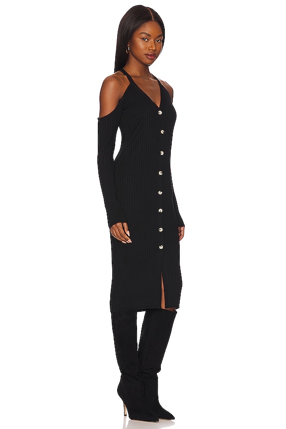 view 2 of 3 VESTIDO MIDI KEVA in Black