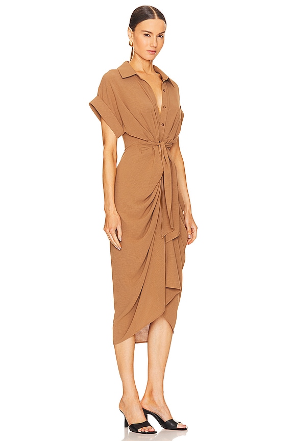 view 2 of 3 TORI 미디 원피스 in Toasted Coconut