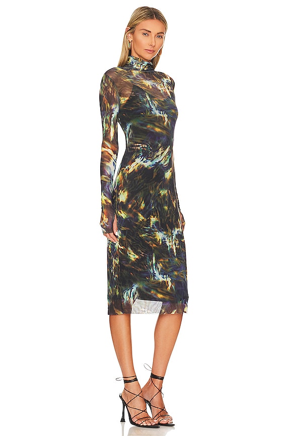 view 2 of 3 VESTIDO MIDI VIVIENNE in Psychedelic Dreams