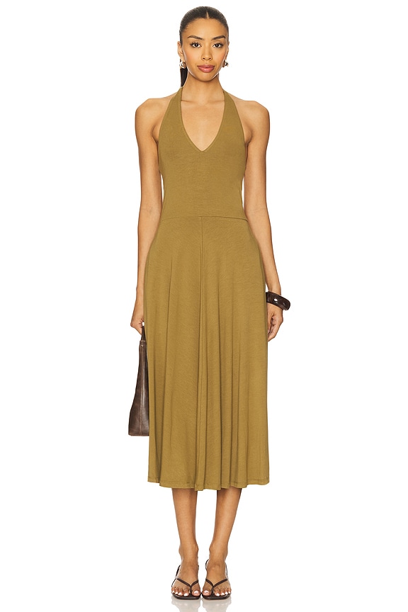 view 1 of 3 Hazel Dress in Deep Olive