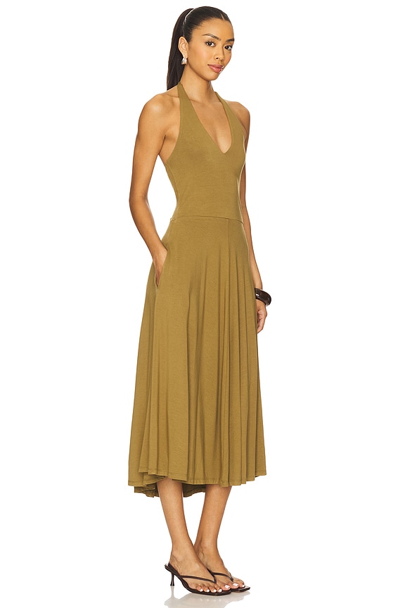 view 2 of 3 Hazel Dress in Deep Olive