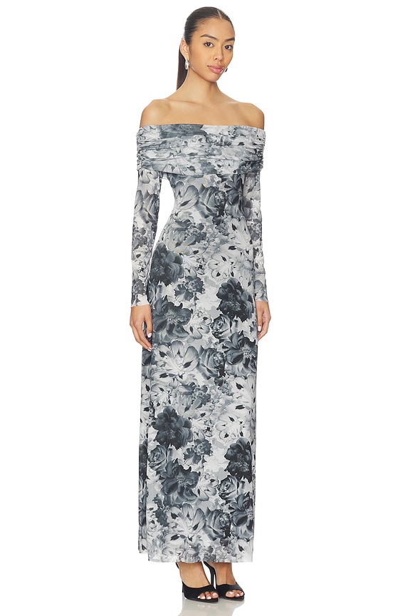 view 2 of 3 VESTIDO ASHBY in Floral Glowlight Grey