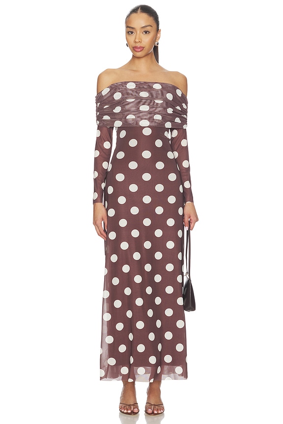 view 1 of 3 VESTIDO AURELIA in French Roast & Antique White