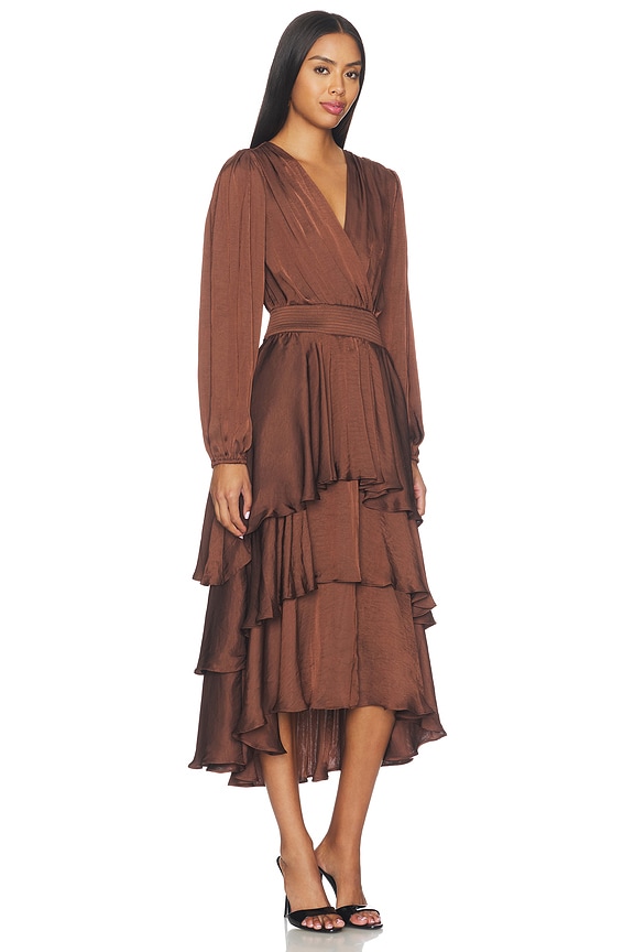view 2 of 3 Bei Dress in Shaved Chocolate