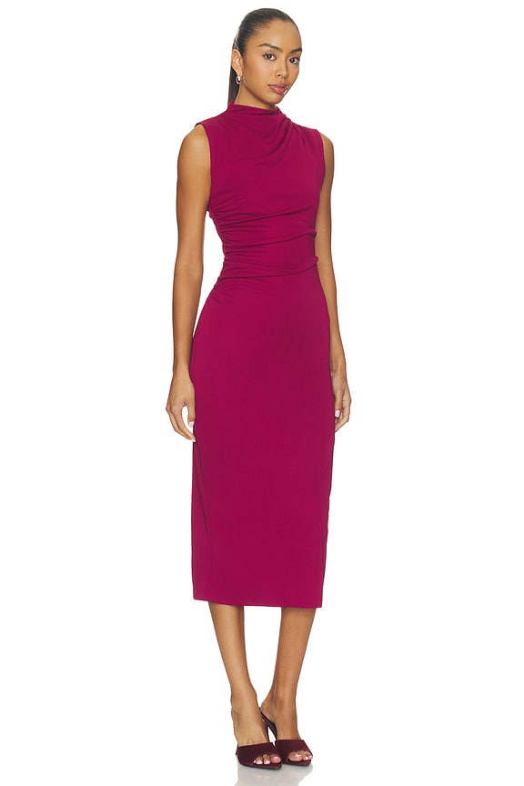 view 2 of 3 Mo Dress in Beet Red