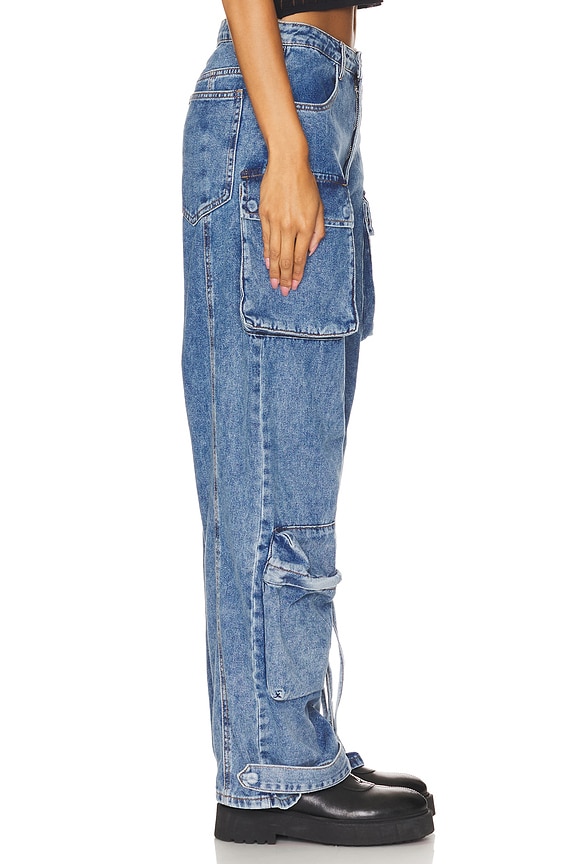 view 2 of 6 Duo Denim Cargo Jeans in New York Wash