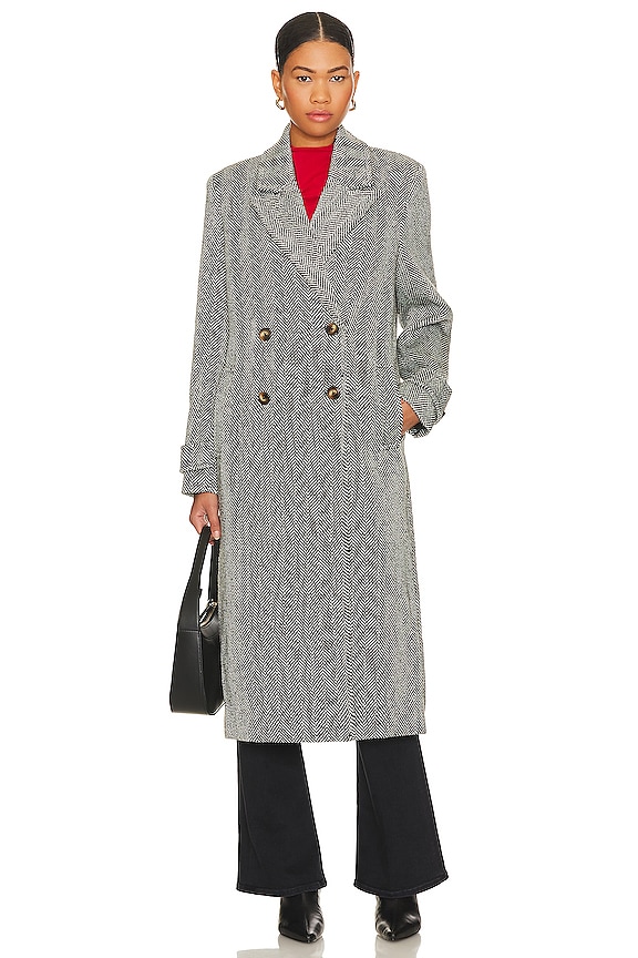 view 2 of 5 Prince Coat in Black Herringbone