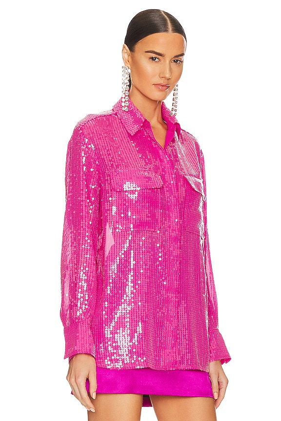 view 2 of 5 Symone Shacket in Pink Glo