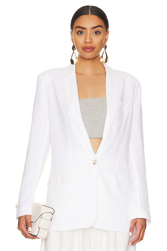 view 2 of 5 LINEN ON THE EDGE ブレザー in Optic White