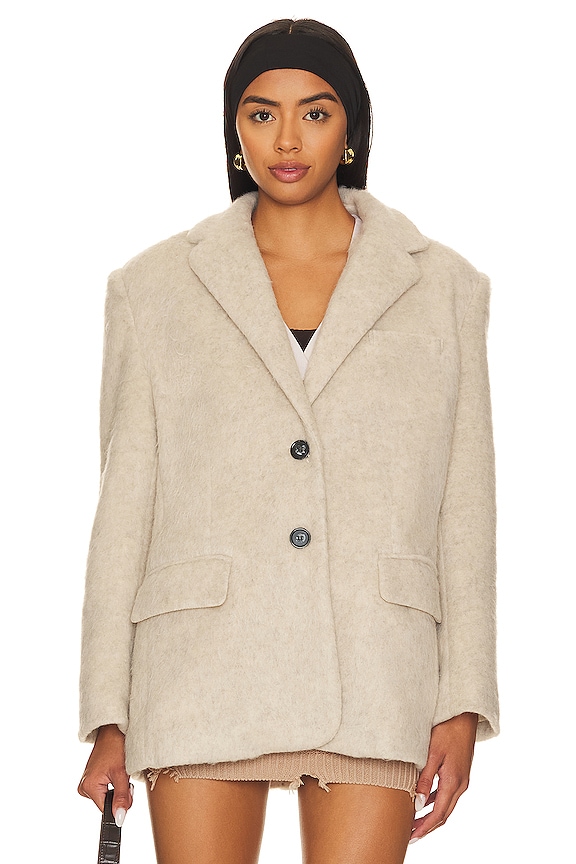 view 2 of 5 MANTEAU STYLE BLAZER NANA in Oatmeal Heather
