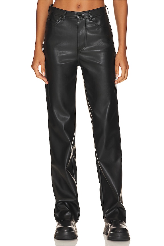 Steve Madden Loren Faux Leather Pant in Black | REVOLVE