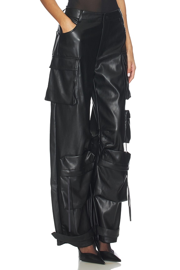 view 2 of 6 Duo Faux Leather Pant in Black