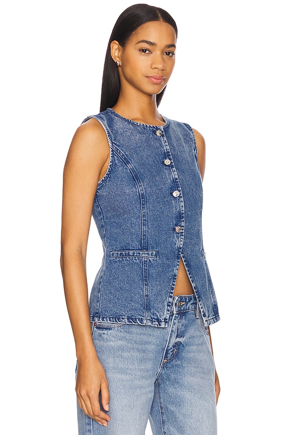 view 2 of 4 Wesley Top in Acidwash Denim