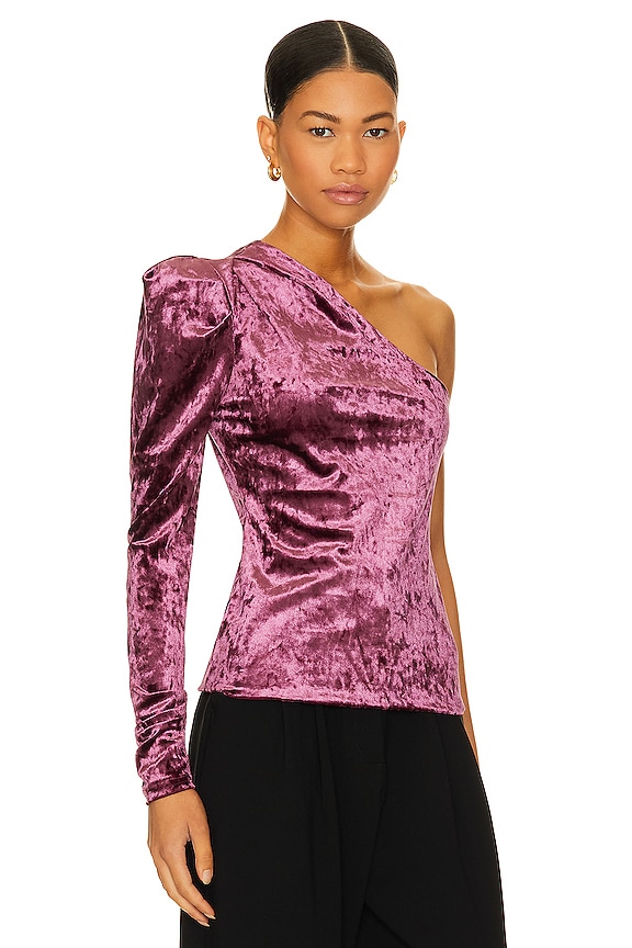 view 2 of 4 TOP EN VELOURS MIRABELLE in Plum