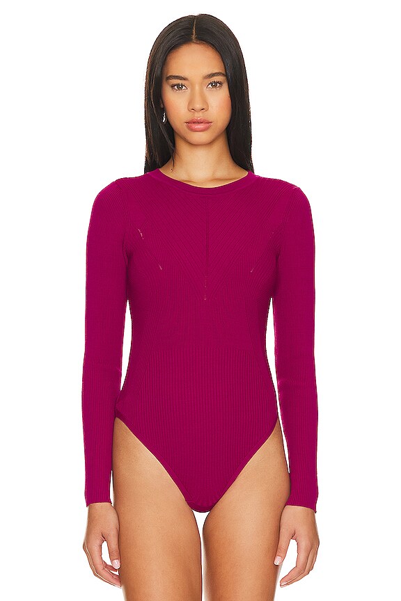 view 2 of 5 Xandra Bodysuit in Festival Fuschia