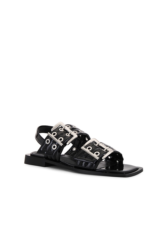 view 2 of 5 Sandria Sandal in Black Patent