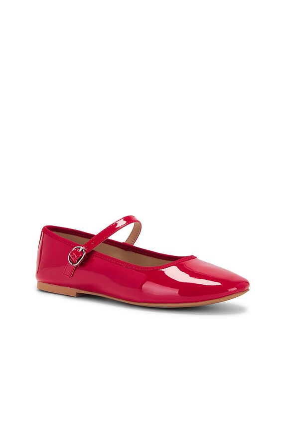 view 2 of 5 ZAPATO PLANO VINETTA in Red Patent