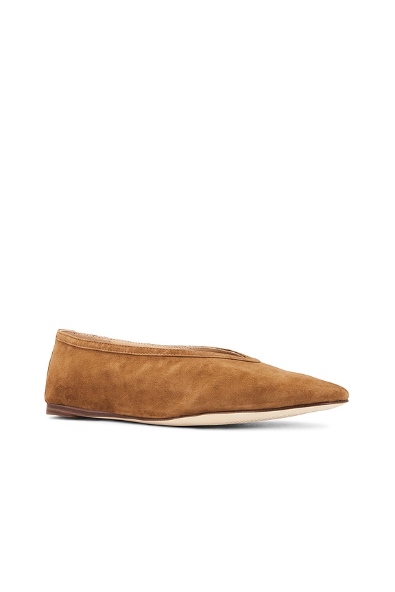 view 2 of 5 LENI 플랫 in Chesnut Suede